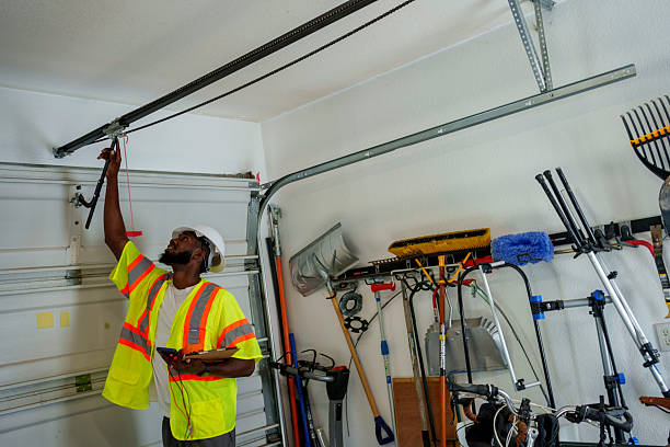 Professional Garage Door Installation technician working in Summit, WA